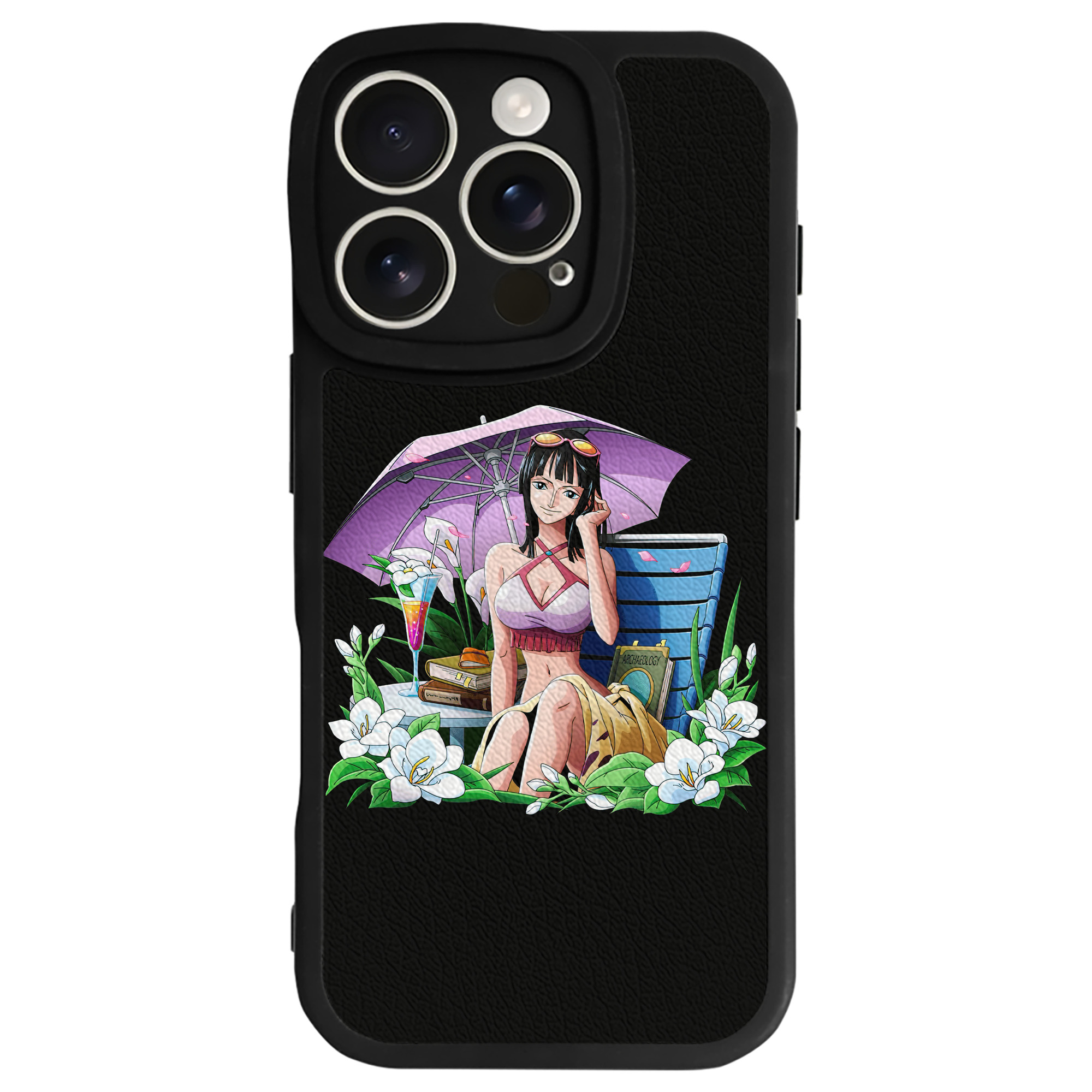 （画像用） ワンピース ニコ・ロビン ONE PIECE Nico Robin 【iPhone 16シリーズ対応】シリコンスマホケース（レザー調） 材質：シリコン